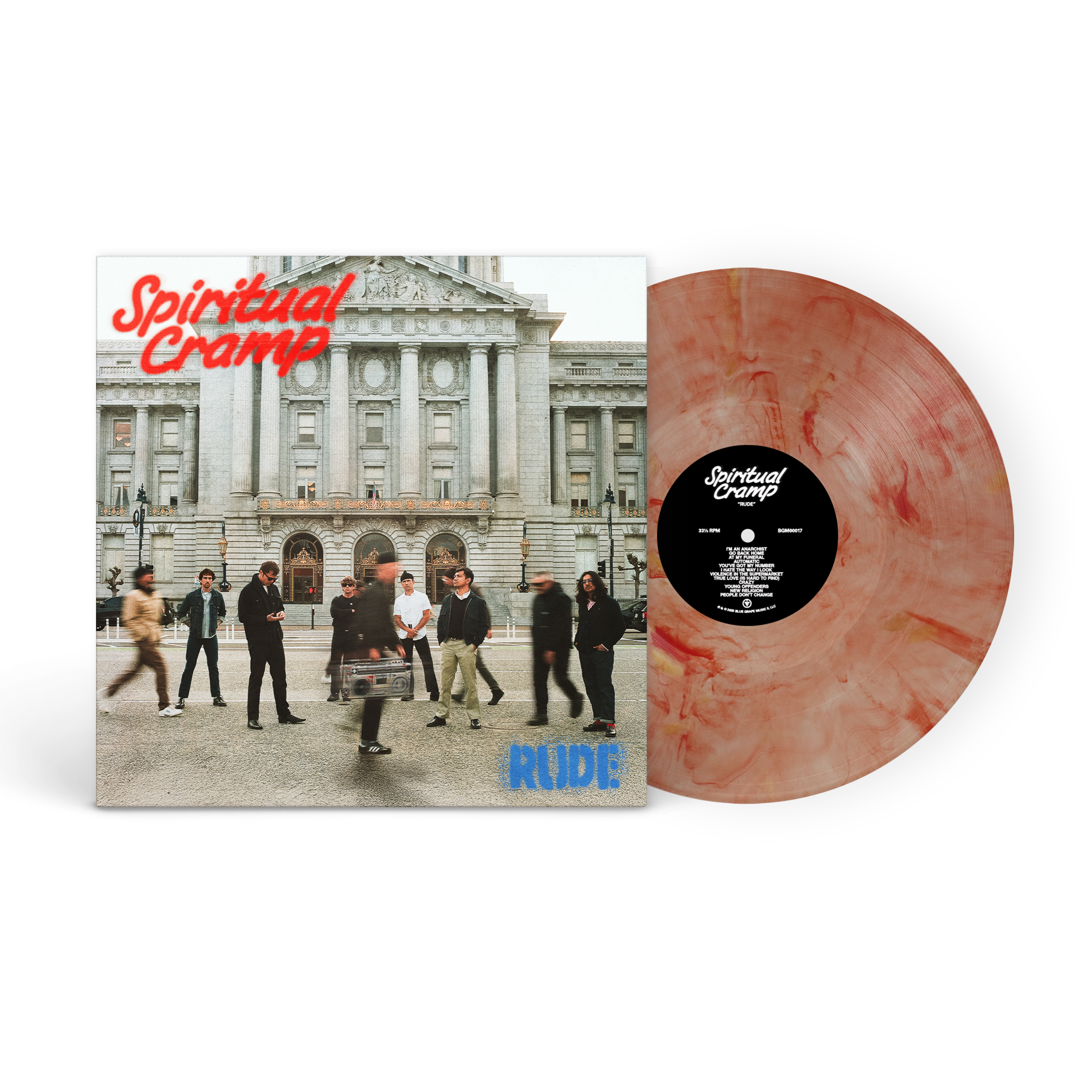SPIRITUAL CRAMP ‘RUDE’ LP (Exclusive – Limited to 500, Orange Marble Vinyl) + ALT PRESS EXCLUSIVE T-SHRIT