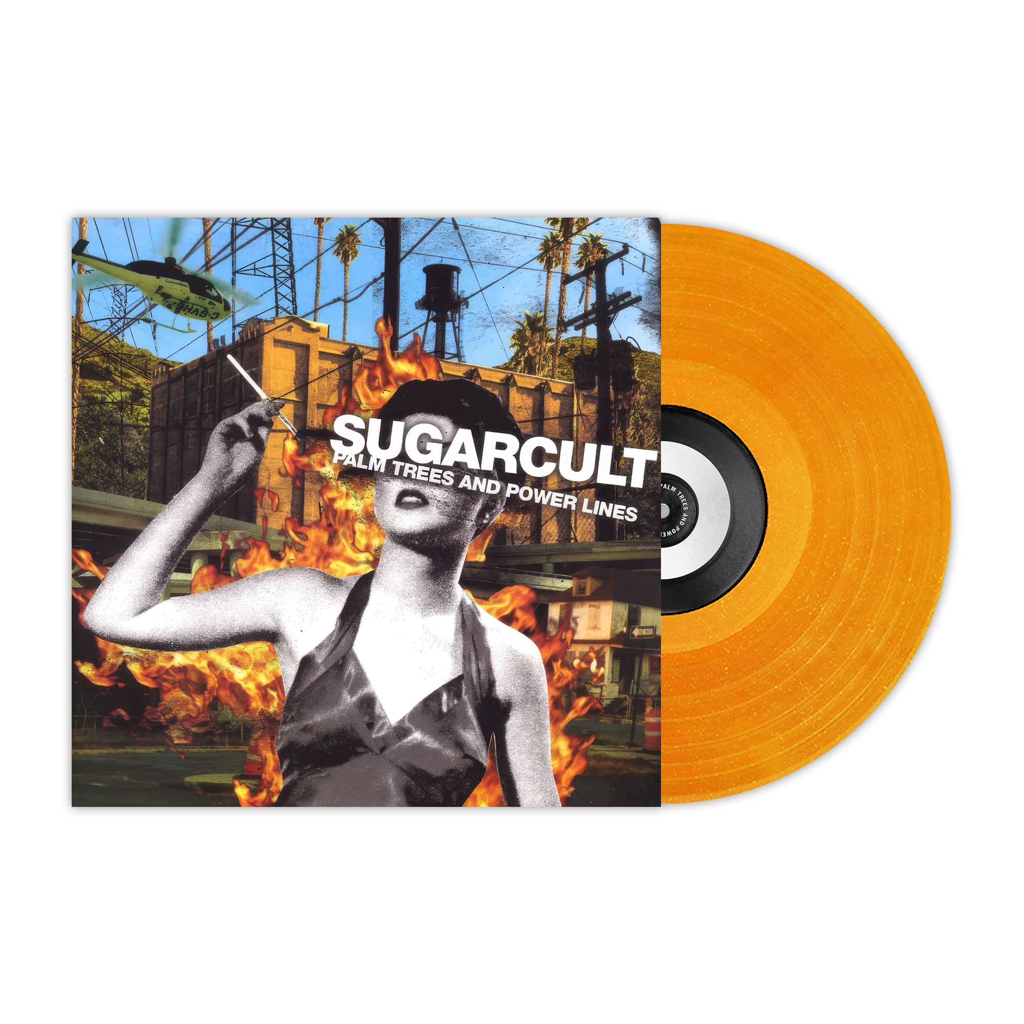SUGARCULT ‘PALM TREES AND POWERLINES’ LP (Exclusive – Limited to 300, Orange Crush Glitter Vinyl)