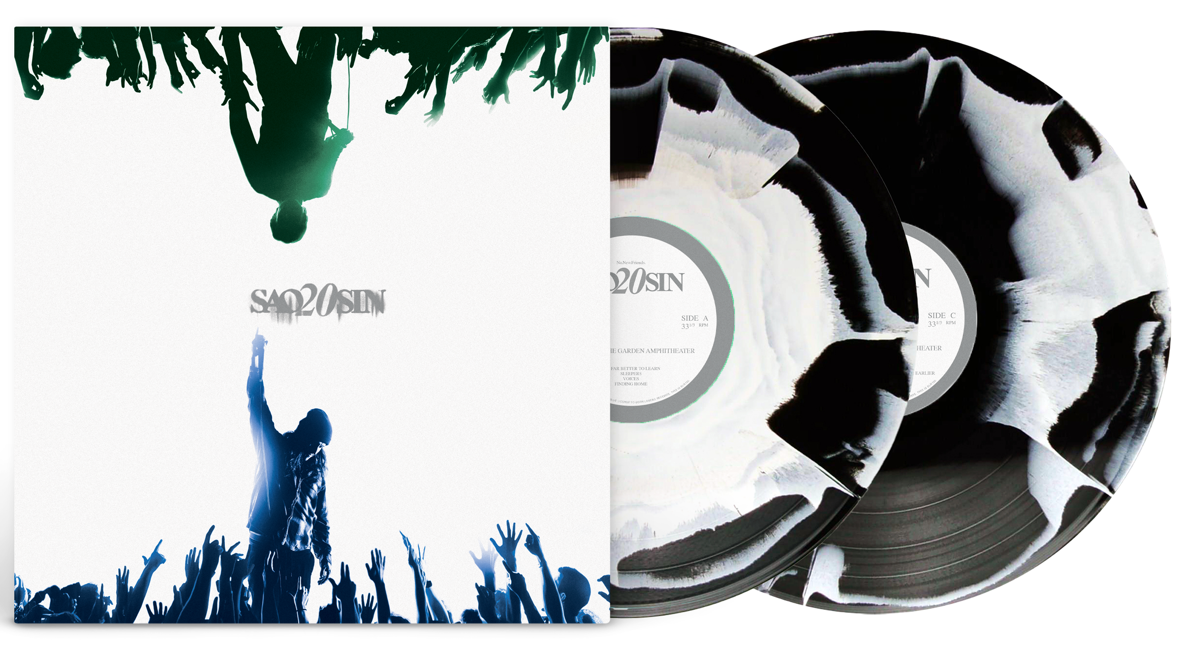 SAOSIN ‘LIVE AT THE GARDEN AMPHITHEATER’ 2LP (Limited Edition – Only 200 Made, Opaque Black & White A Side/B Side Vinyl)