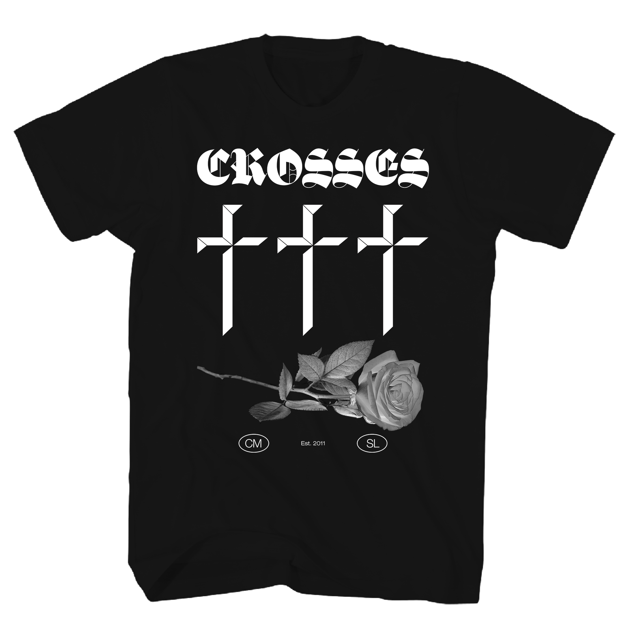 CROSSES ROSE LOGO T-SHIRT