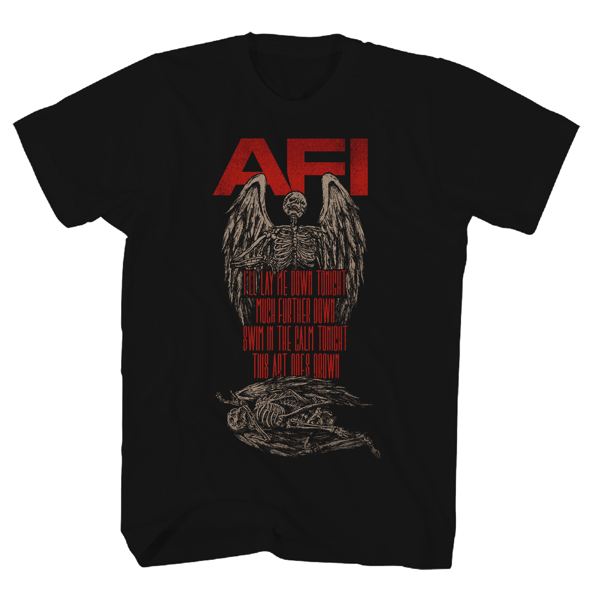 AFI DOWN SKELETON T-SHIRT