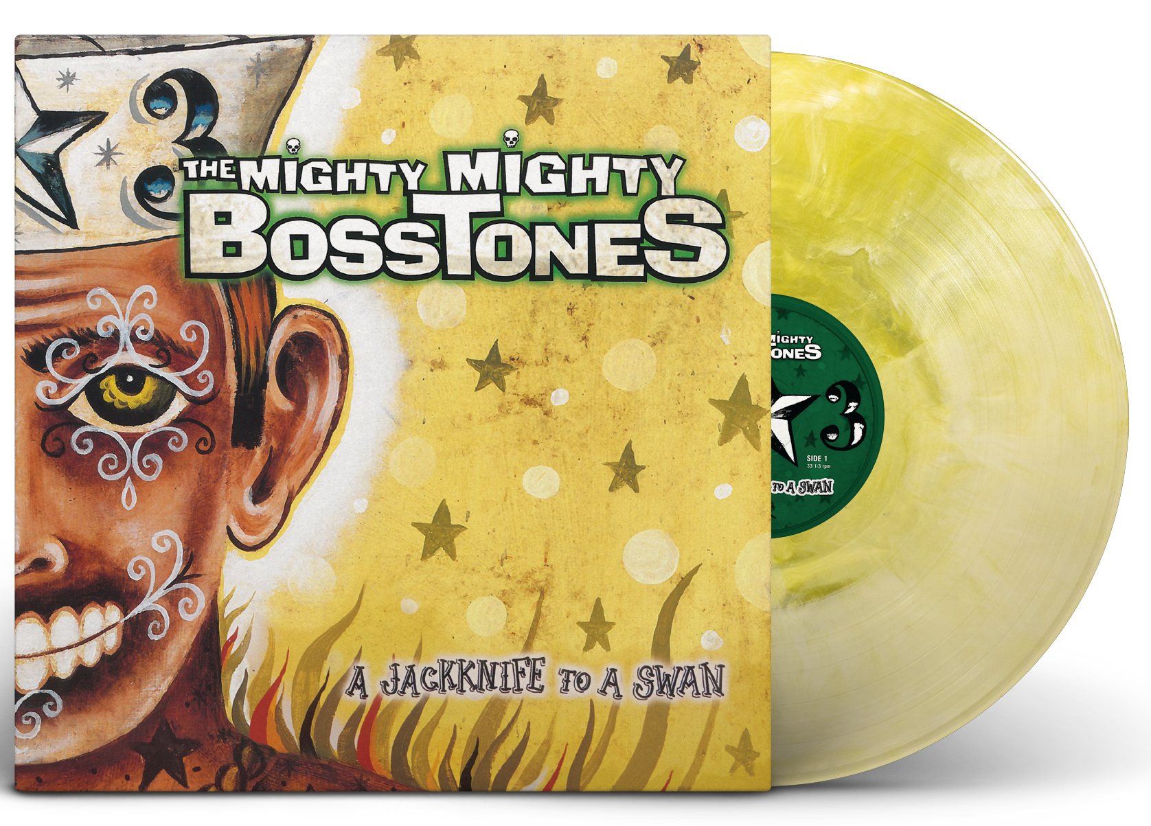 THE MIGHTY MIGHTY BOSSTONES 'A JACKKNIFE TO A SWAN' LP (Exclusive – Limited to 300, Radioactive White Splash Vinyl)