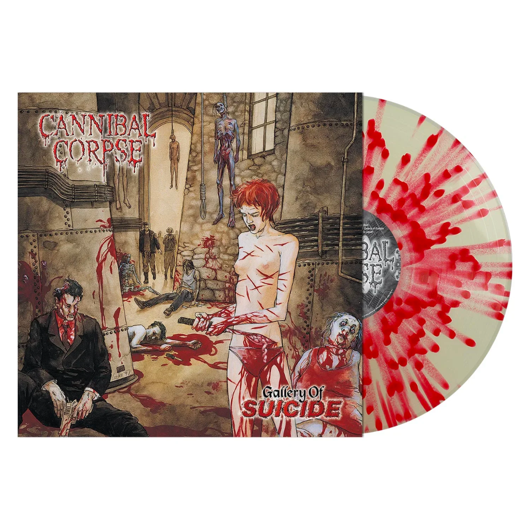 CANNIBAL CORPSE 'GALLERY OF SUICIDE' LP (Off White & Red Splatter Vinyl)