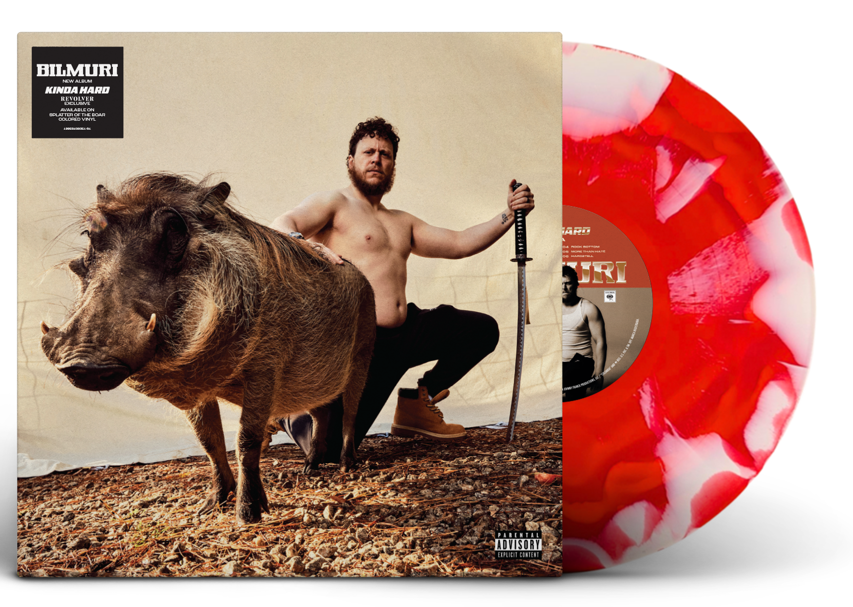 BILMURI ‘KINDA HARD’ LP (Exclusive – Limited to 500, Red & White Blotched Splatter Vinyl)