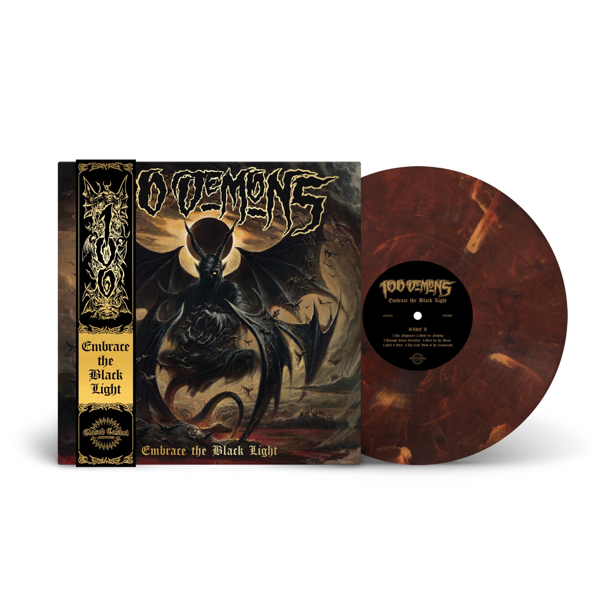 100 DEMONS 'EMBRACE THE BLACK LIGHT' LP (Spiritual Obliteration Marble