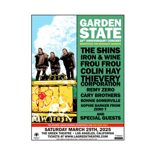 GARDEN STATE - 20TH ANNIVERSARY CONCERT POSTER