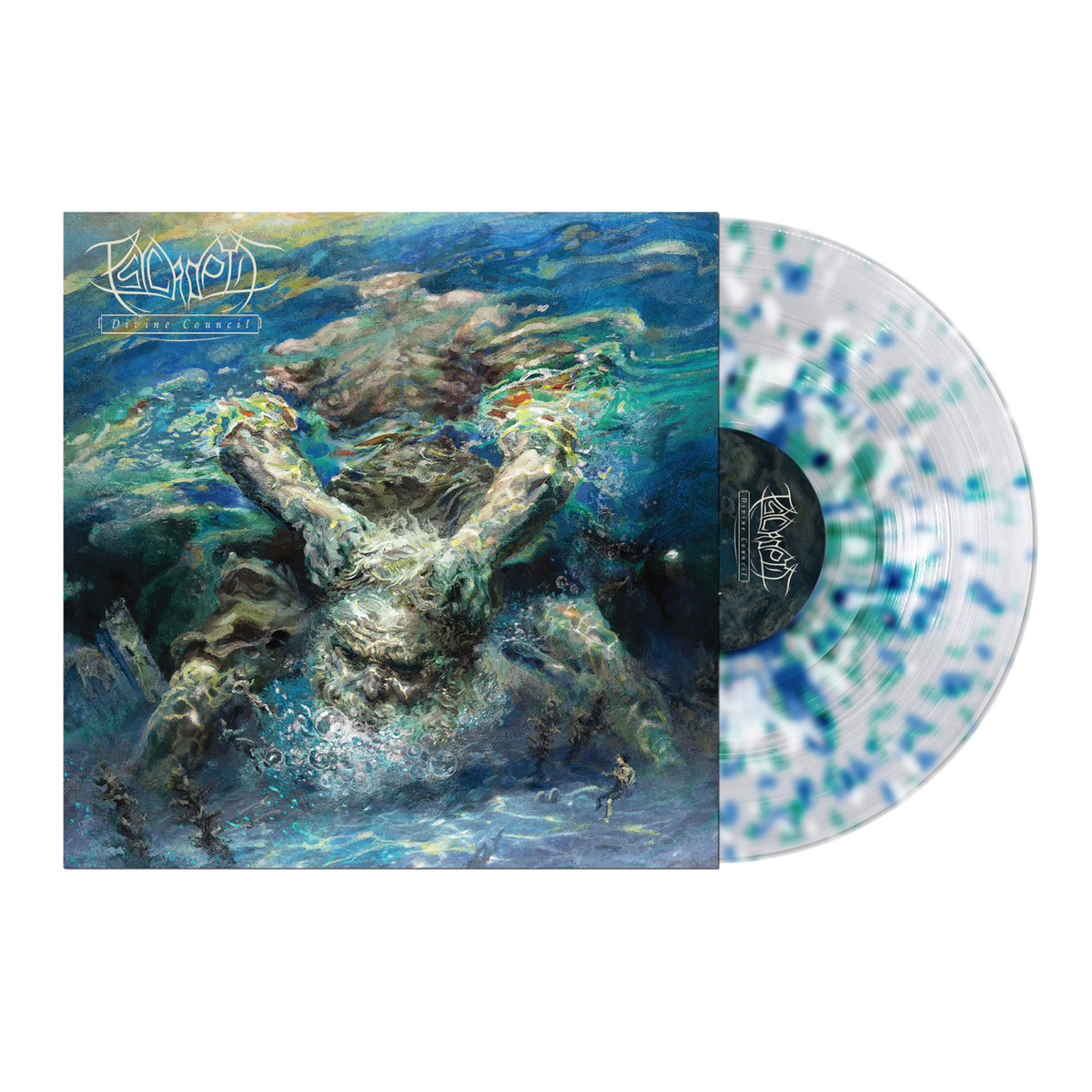 PSYCROPTIC 'DIVINE COUNCIL' LP (Clear w/ Blue, Sea Green, & White Splatter Vinyl)