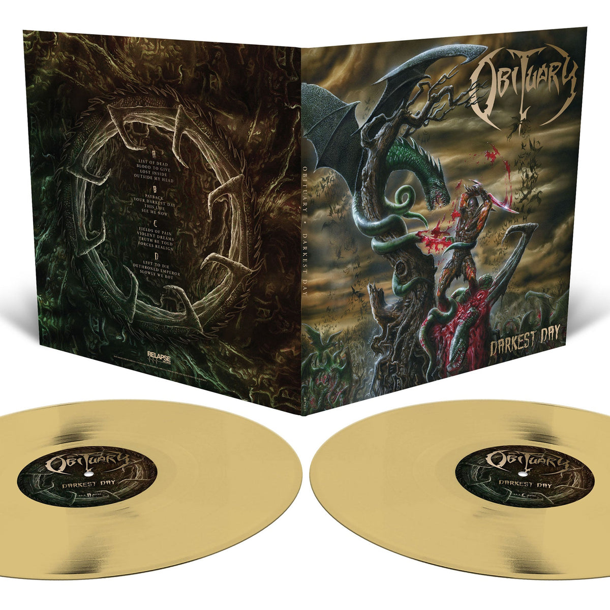 OBITUARY 'DARKEST DAY' 2LP (Translucent Gold Vinyl)