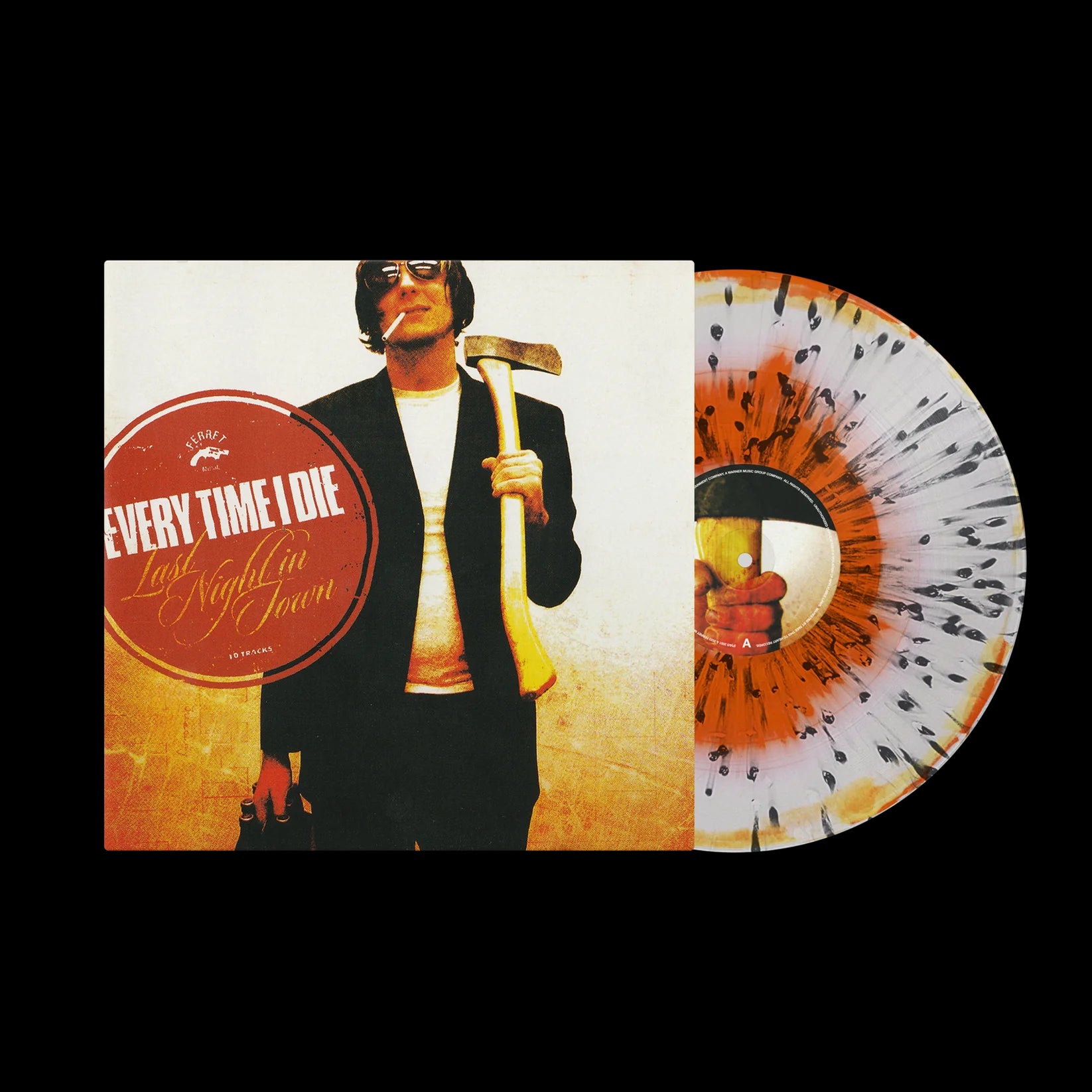Every Time I Die Last Night In Town LP White and Tangerine w Black Splatter