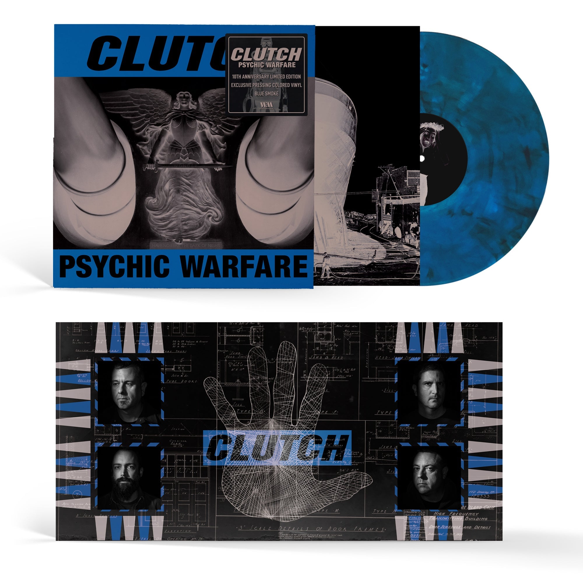 CLUTCH 'PSYCHIC WARFARE' LP (10th Anniversary, Blue Smoke Vinyl)