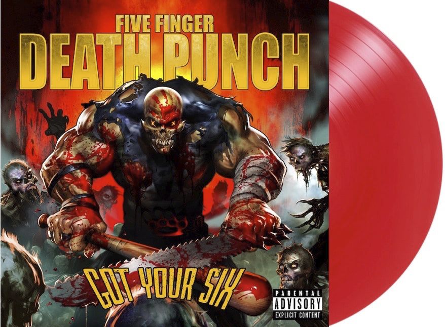FIVE FINGER DEATH PUNCH 'GOT YOUR SIX' LIMITED-EDITION RED OPAQUE LP ' ONLY 300 MADE
