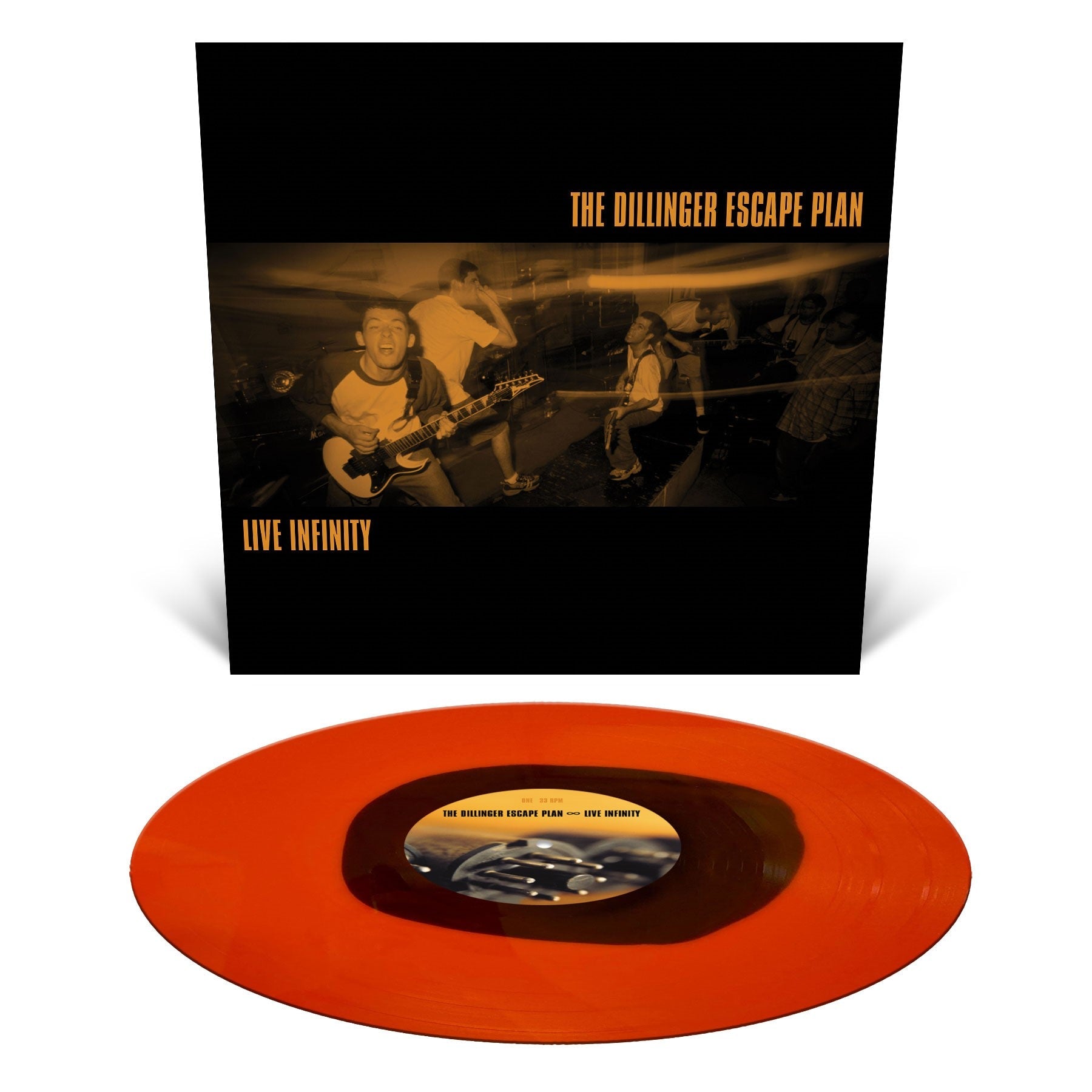 THE DILLINGER ESCAPE PLAN ‘LIVE INFINITY’ LP (Black inside of Orange Krush Vinyl)