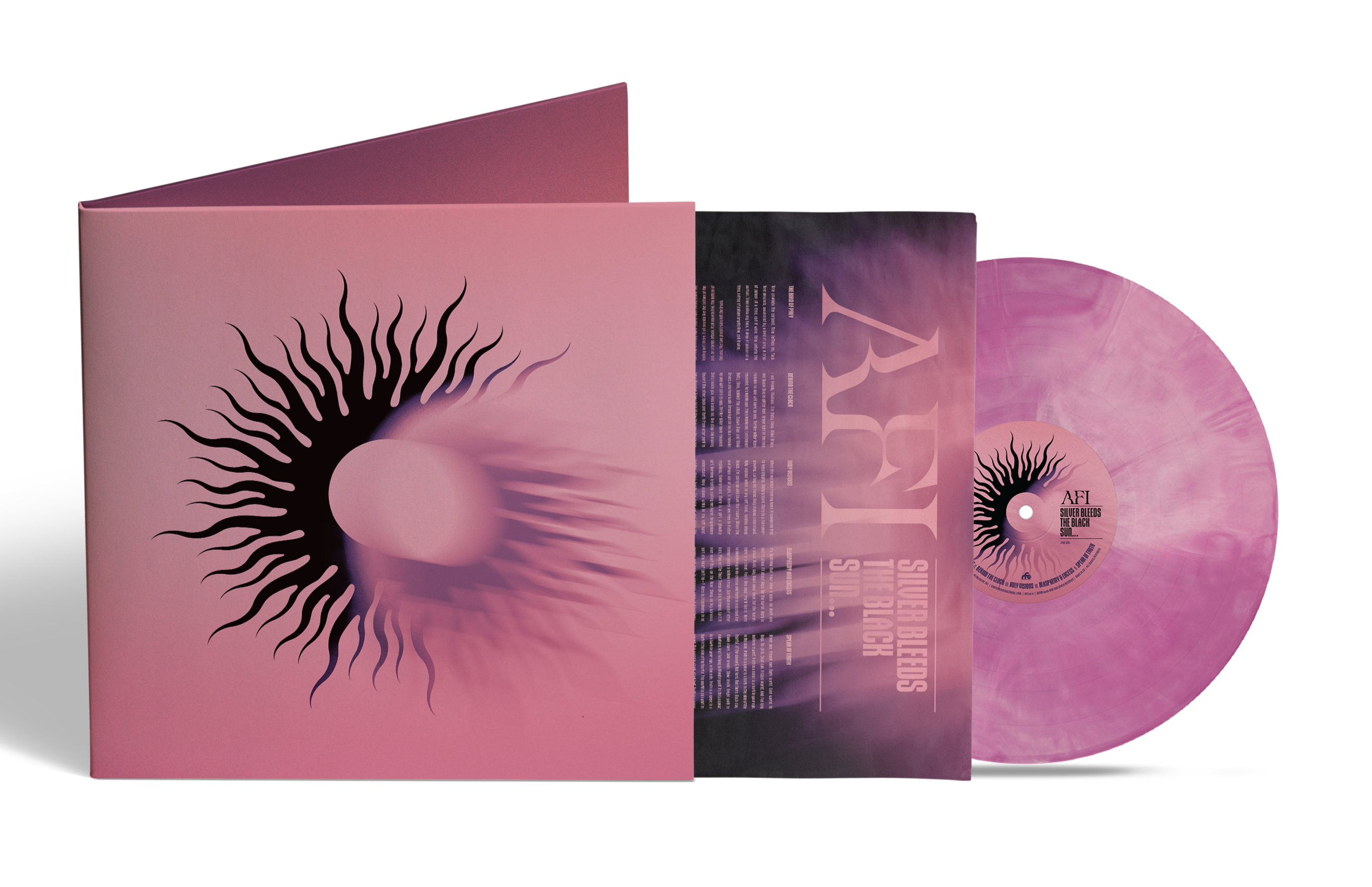 AFI ‘SILVER BLEEDS THE BLACK SUN…’ LP (Exclusive, Limited to 500 – Purple & White Swirl Vinyl)