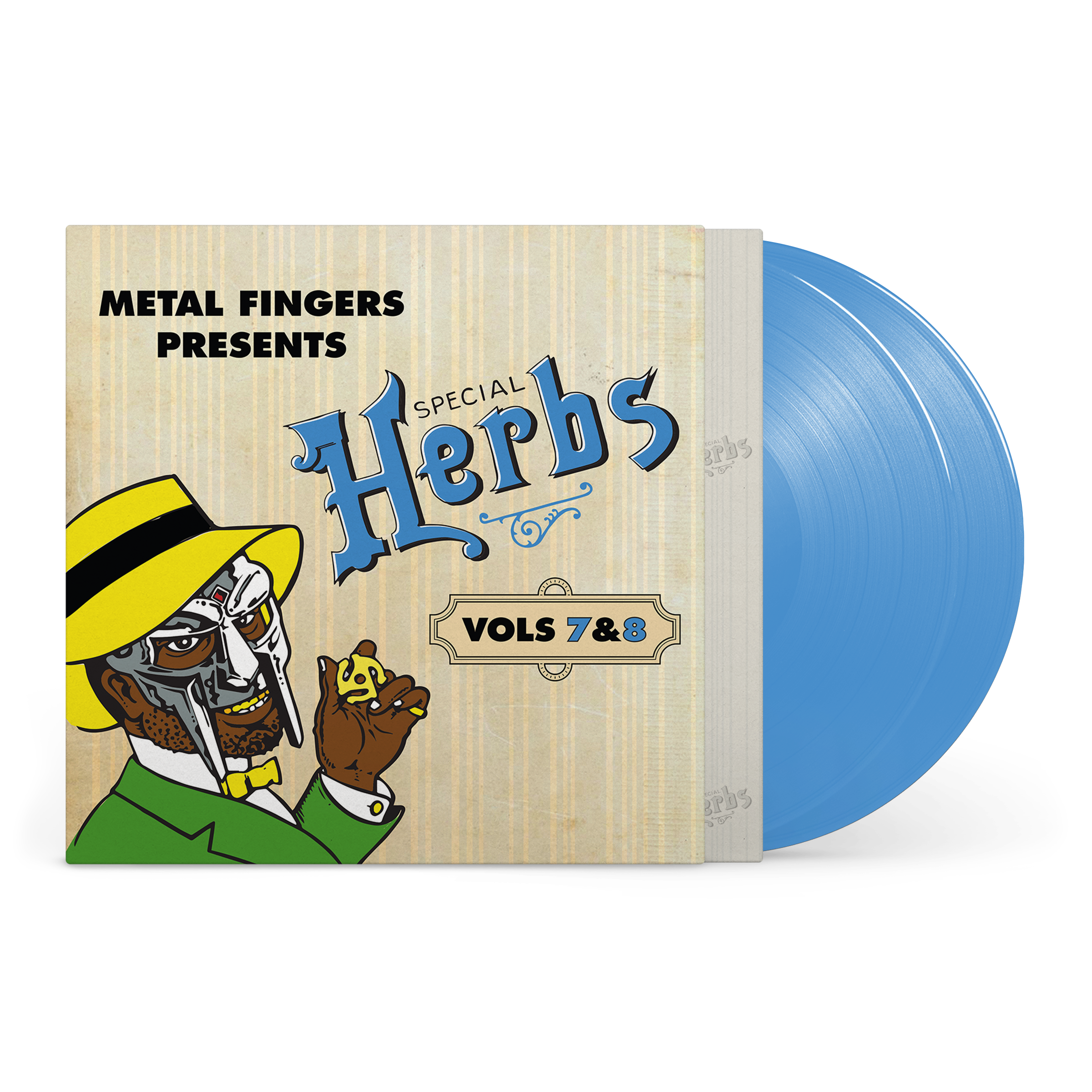 MF DOOM 'METAL FINGERS PRESENTS: SPECIAL HERBS VOL. 7 & 8' 2LP (Sky Bl MF DOOM 'METAL FINGERS PRESENTS: SPECIAL HERBS VOL. 7 & 8' 2LP (Sky Bl