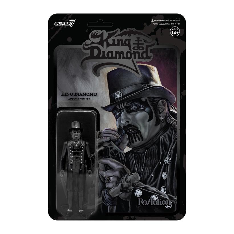 KING DIAMOND REACTION FIGURE 'TOP HAT' MIDNIGHT BLACK METAL