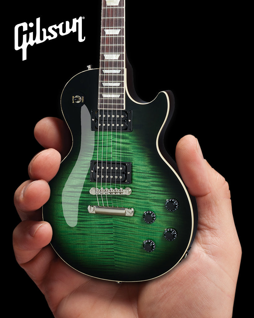 GUNS N' ROSES - SLASH - GIBSON LES PAUL STANDARD ANACONDA BURST 1.4 SCALE MINI GUITAR MODEL