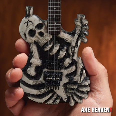 DOKKEN - GEORGE LYNCH - LICENSED SKULL & BONE MINI GUITAR REPLICA