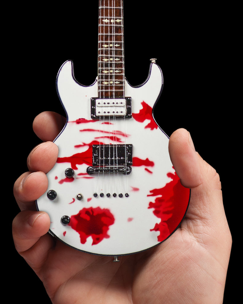 AVENGED SEVENFOLD - ZACKY VENGEANCE - BLOOD SPAT SCHECTER MINI GUITAR