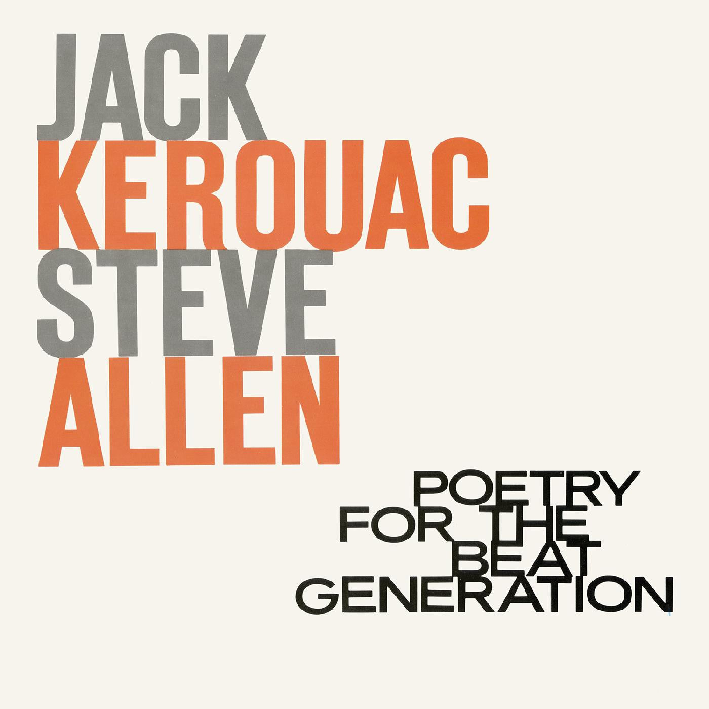JACK KEROUAC & STEVE ALLEN 'POETRY FOR THE BEAT GENERATION' LP (100th Birthday, Milky Clear Vinyl)