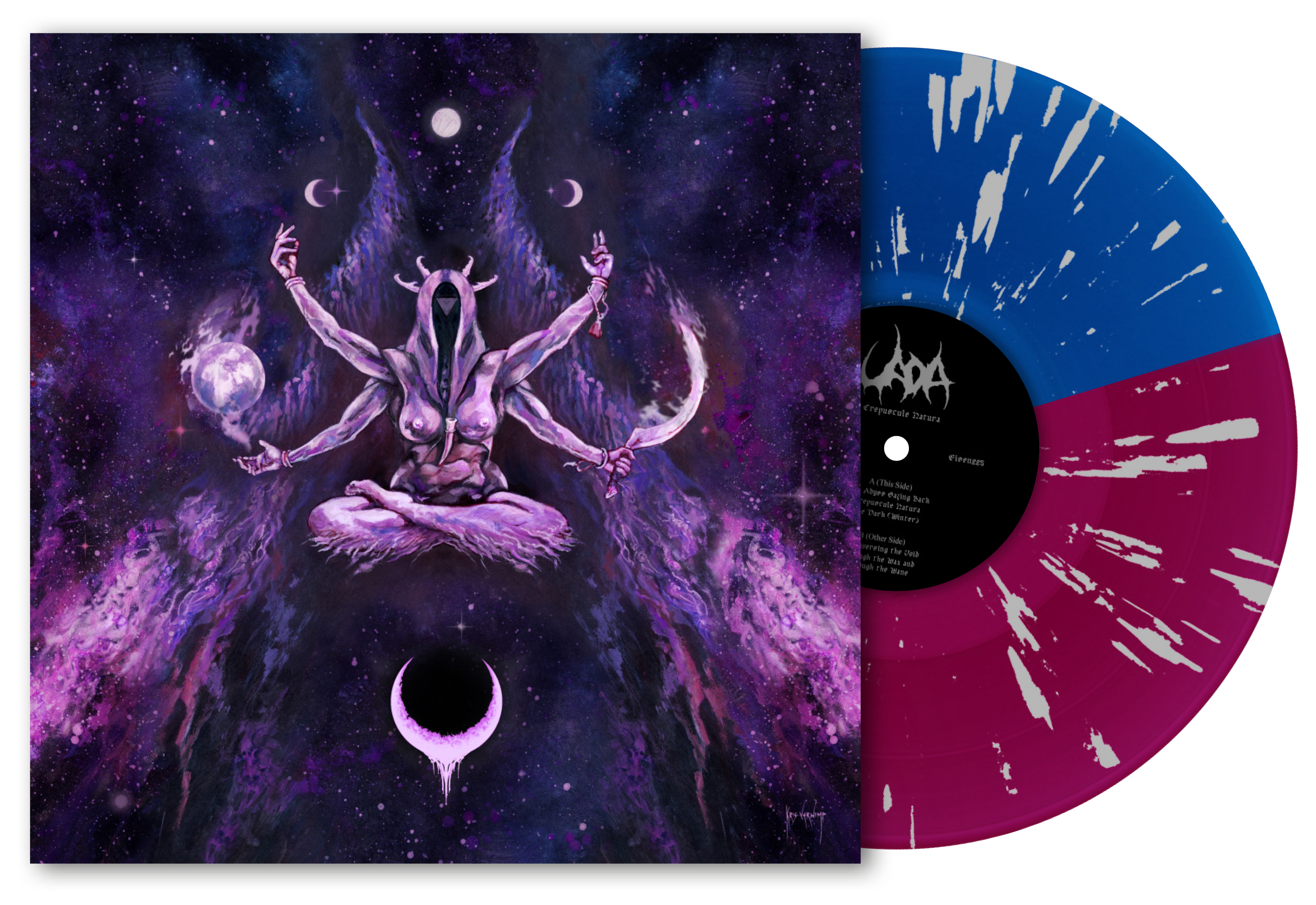 UADA ‘CREPUSCULE NATURA’ LP (Limited Edition – Only 200 Made, Half Transparent Blue/Half Transparent Purple w/ Grey Splatter Vinyl)