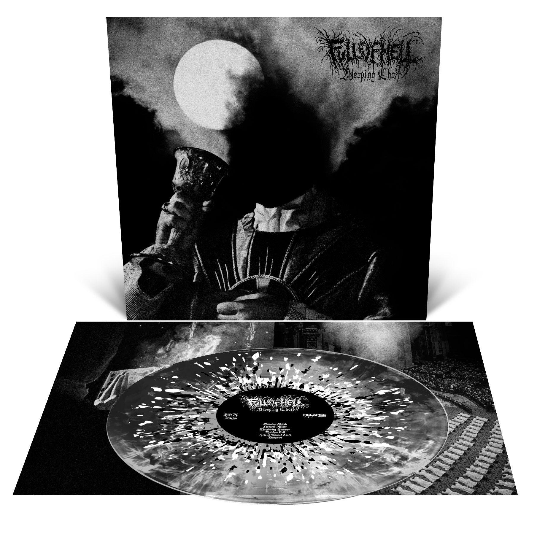 FULL OF HELL 'WEEPING CHOIR' LP (Clear w/ Black Smoke & Metallic Silver, Gold & White Splatter Vinyl)