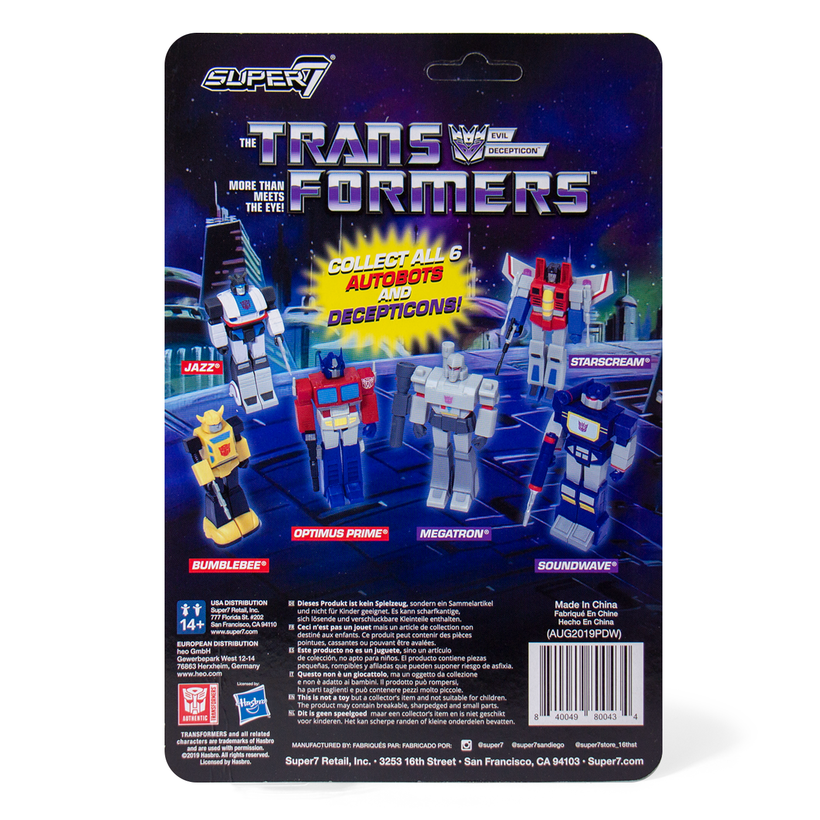 TRANSFORMERS REACTION FIGURE - OPTIMUS PRIME