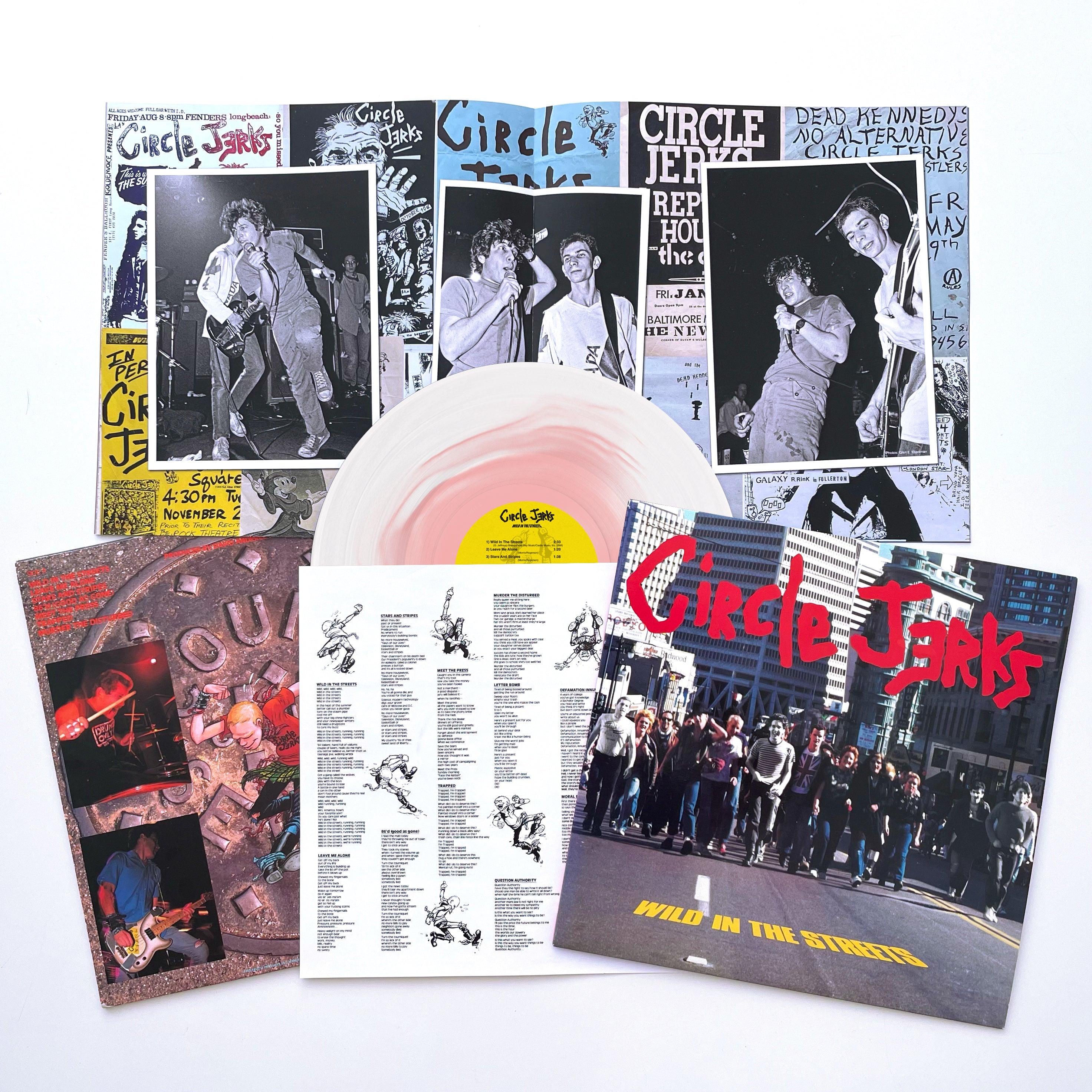 CIRCLE JERKS ‘WILD IN THE STREETS’ LP (Limited Edition – Only 1000 Made, 40th Anniversary, White & Pink Vinyl)