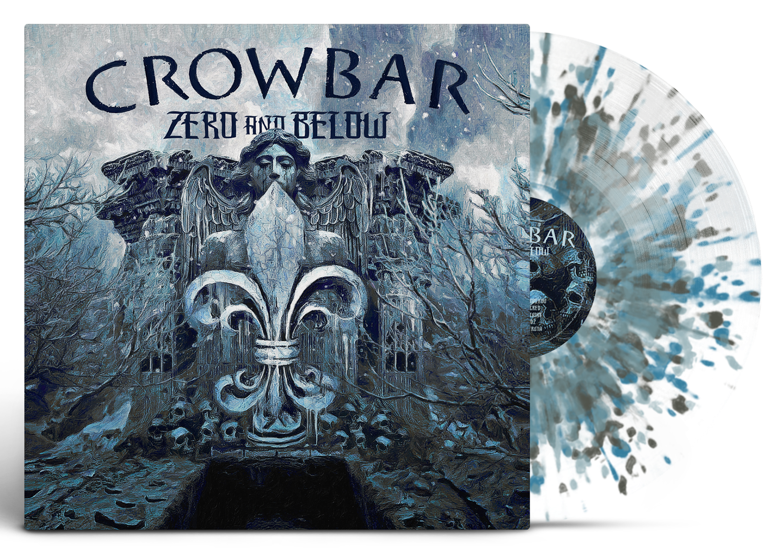CROWBAR 'ZERO AND BELOW' LP (Limited Edition – Only 300 Made, Clear with Blue & Black Ice Splatter Vinyl)