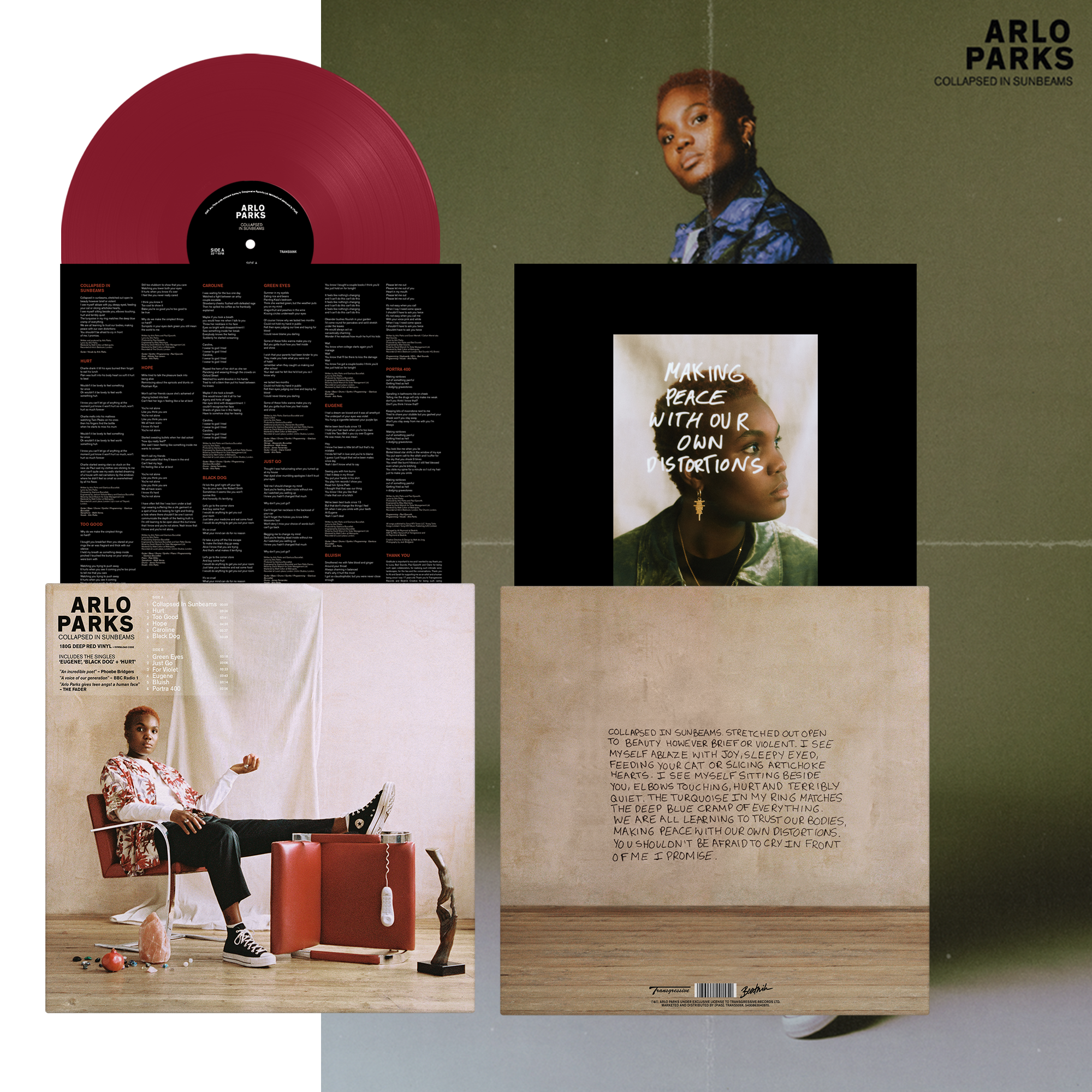 ARLO PARKS 'COLLAPSED IN SUNBEAMS' LP (Red Vinyl)