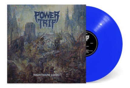 POWER TRIP 'NIGHTMARE LOGIC' OPAQUE BLUE RILEY GALE FOUNDATION EDITION LP
