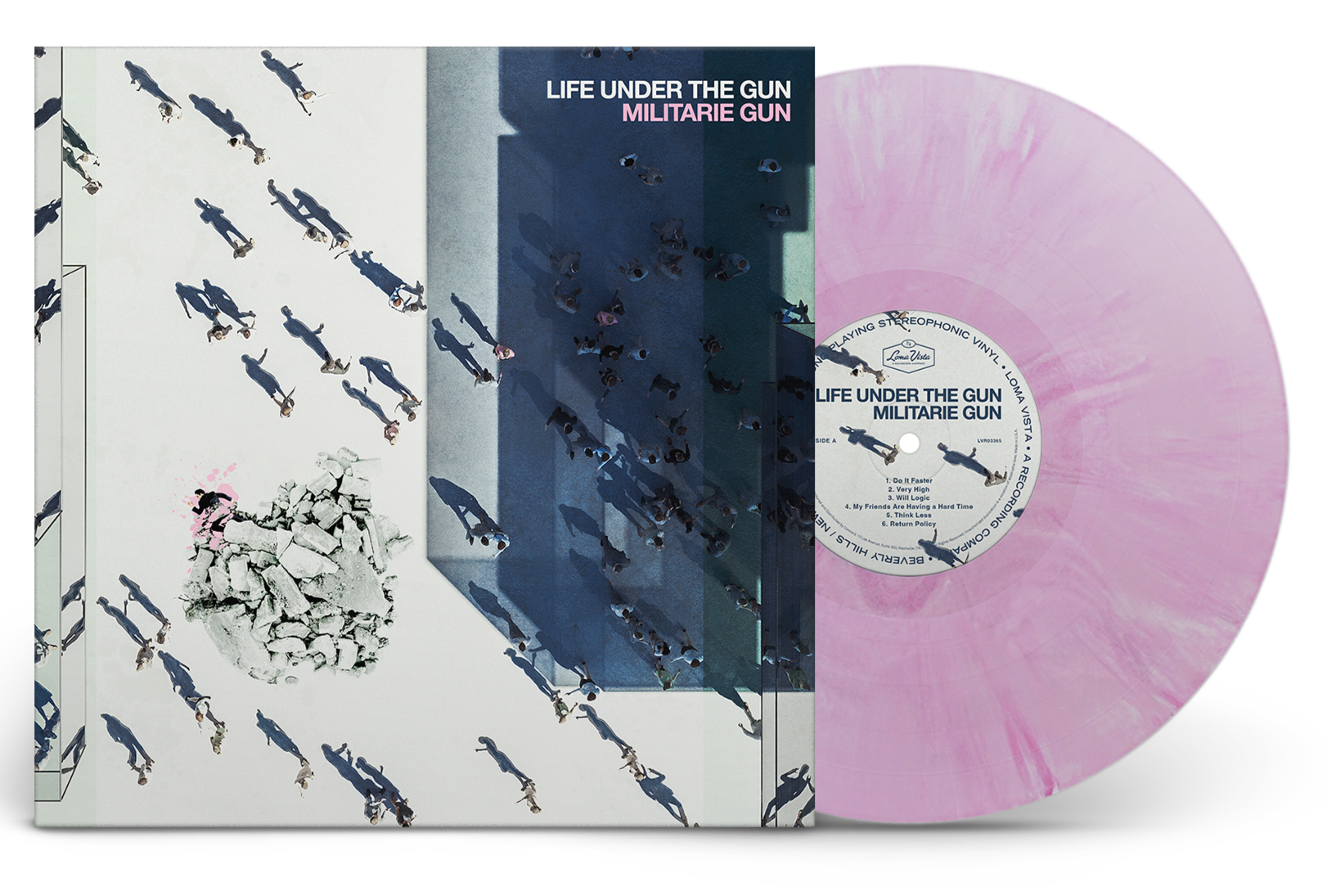 MILITARIE GUN ‘LIFE UNDER THE GUN’ LP (Limited Edition – Only 500 made, Pink Marble Vinyl)