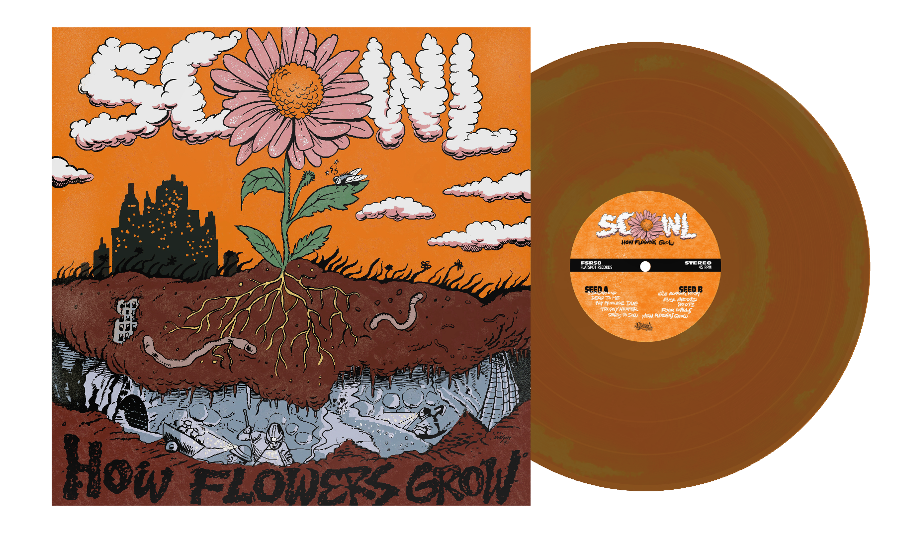 SCOWL BUNDLE: LIMITED 'HOW FLOWERS GROW' COPPER VINYL LP & REVOLVER MAG - ONLY 100 AVAILABLE