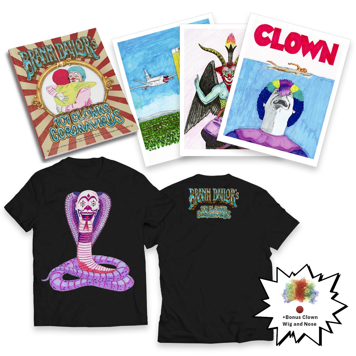 BRANN DAILOR’S 101 CLOWNS OF THE CORONAVIRUS – AUTOGRAPHED MEGA-BUNDLE – ONLY 100 AVAILABLE