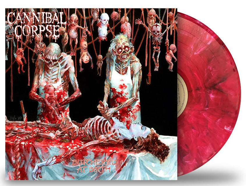 CANNIBAL CORPSE 'BUTCHERED AT BIRTH' LP (Limited Edition – Only 500 made, Translucent Red w/ Black & White Swirl Vinyl)