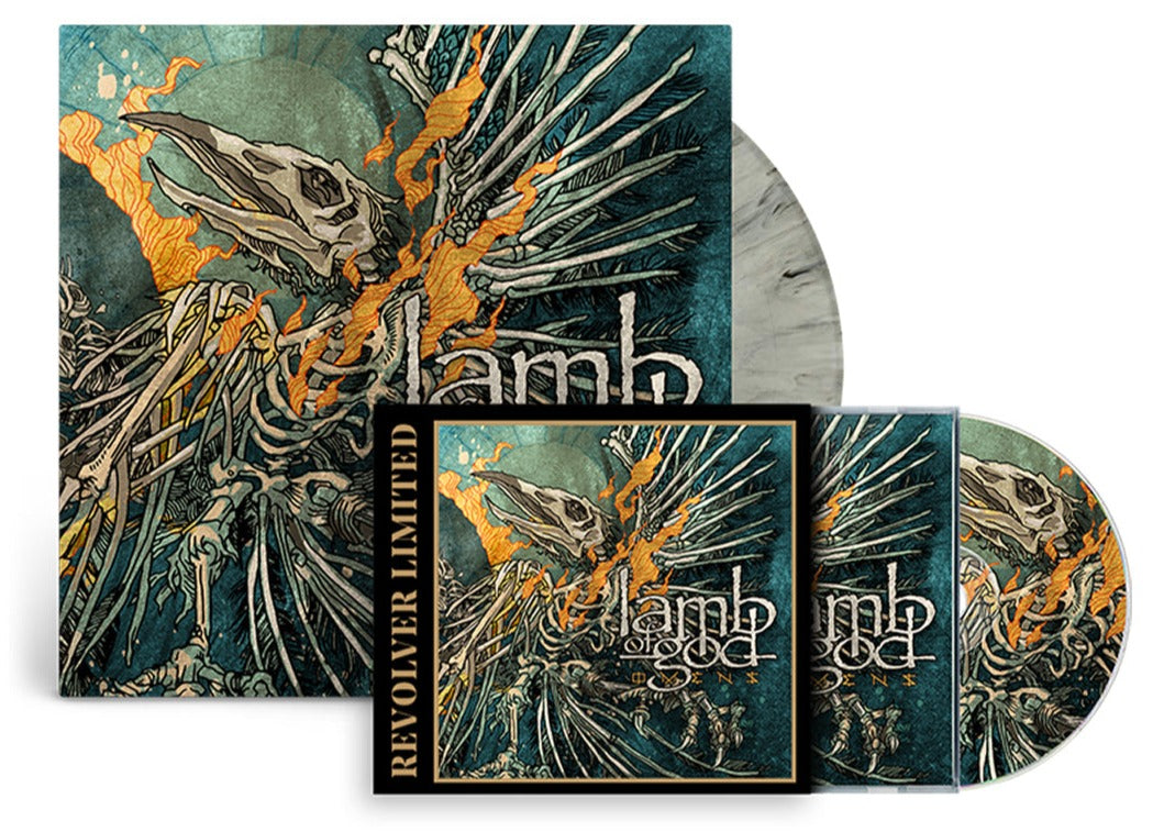 LAMB OF GOD 'OMENS' LIMITED EDITION SILVER GRAY MARBLE LP + PICTURE DISC CD BUNDLE – ONLY 250 AVAILABLE