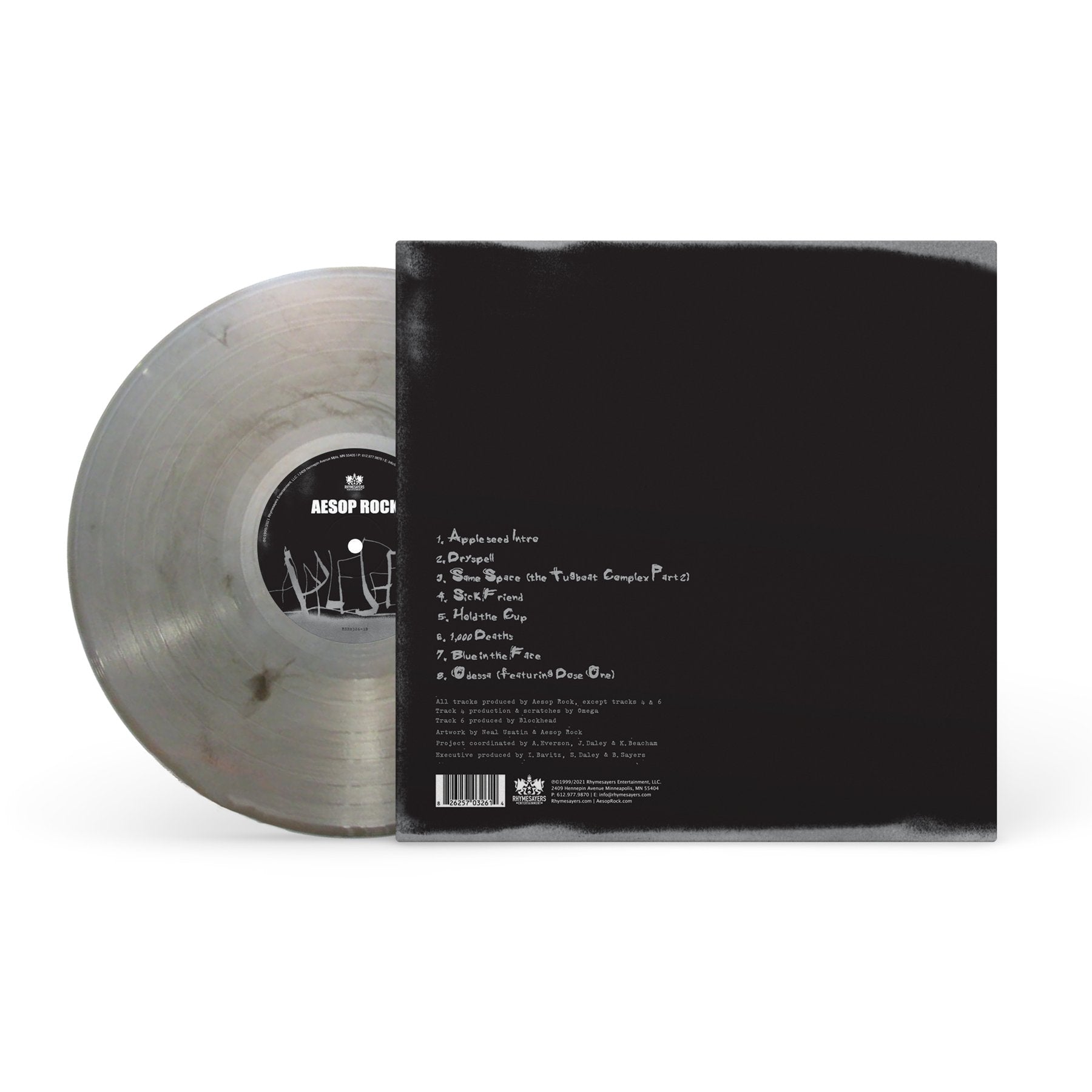 AESOP ROCK 'APPLESEED' LP (Clear & Black Marble Smoke Vinyl)