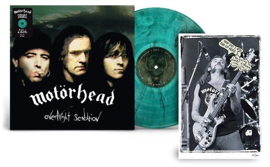 MOTORHEAD ‘OVERNIGHT SENSATION’ LP (Limited Edition, Green Smoke Splatter Vinyl)