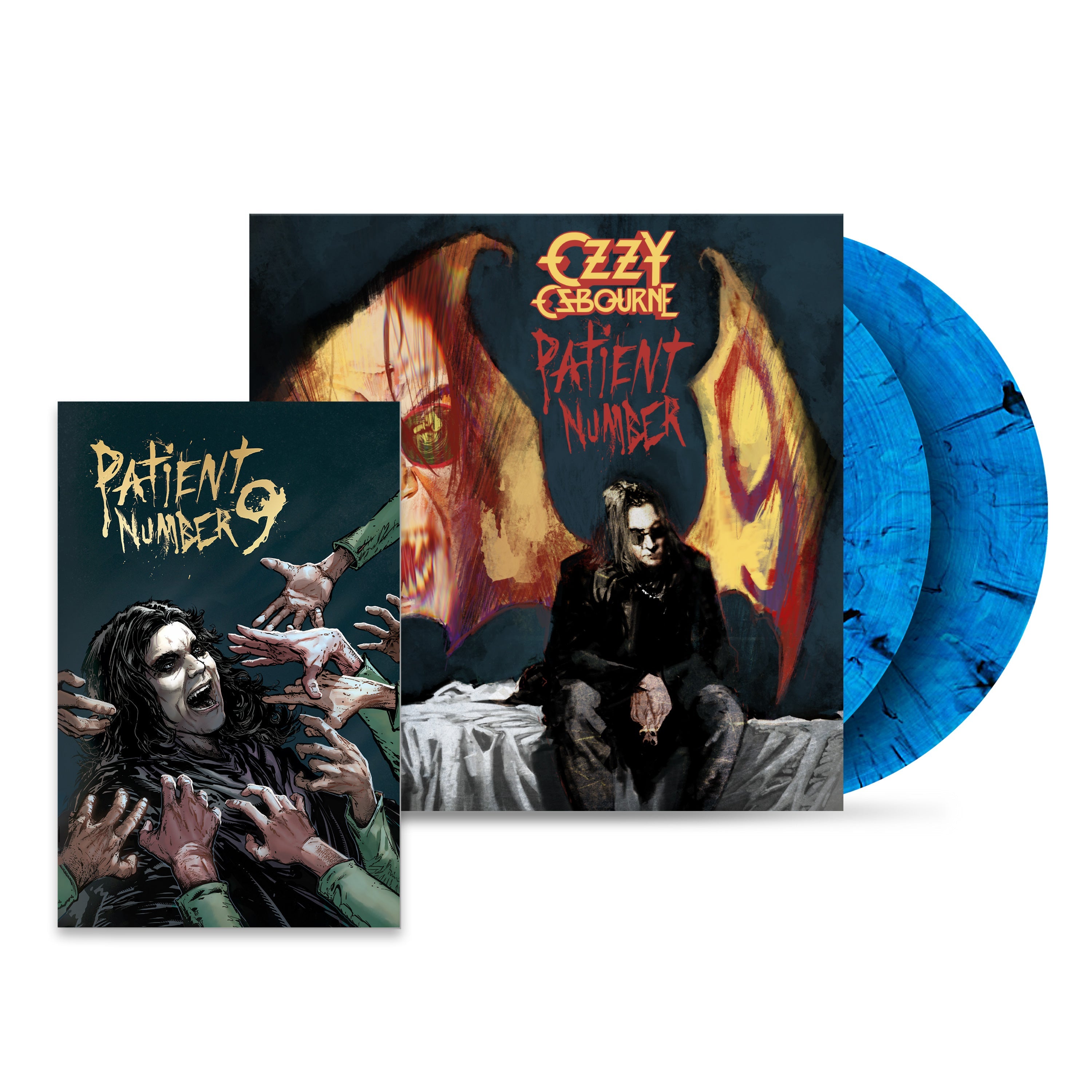 OZZY OSBOURNE 'PATIENT NUMBER 9' 2LP (Blue Smoke Vinyl & Gold Foil Comic Book)