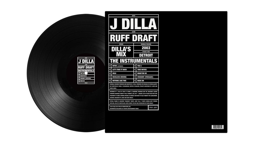 J DILLA 'RUFF DRAFT: INSTRUMENTALS' LP