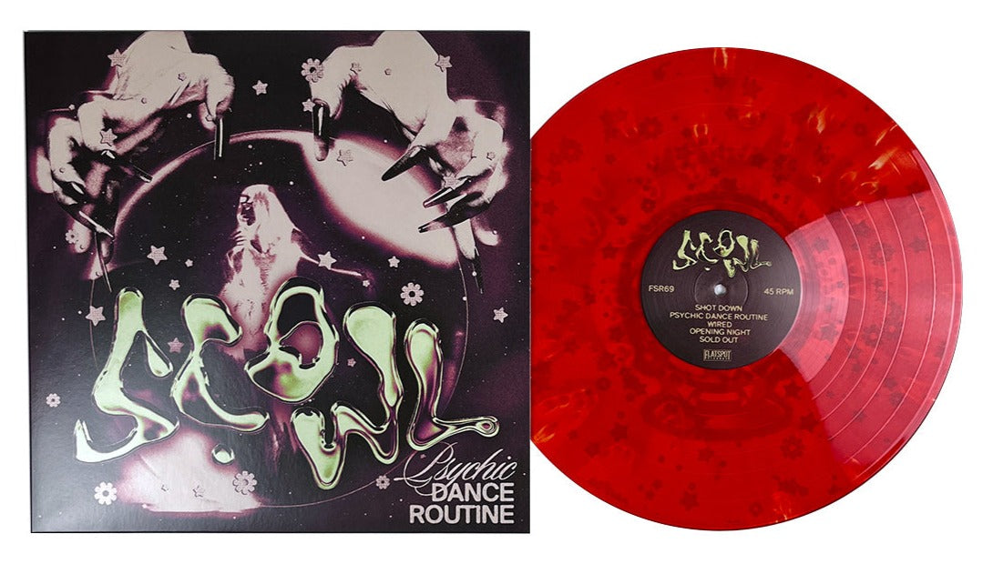 SCOWL ‘PSYCHIC DANCE ROUTINE’ EP (Limited Edition – Only 600 made, Clear / Red "Cloudy" & Screen Printed B-Side Vinyl)