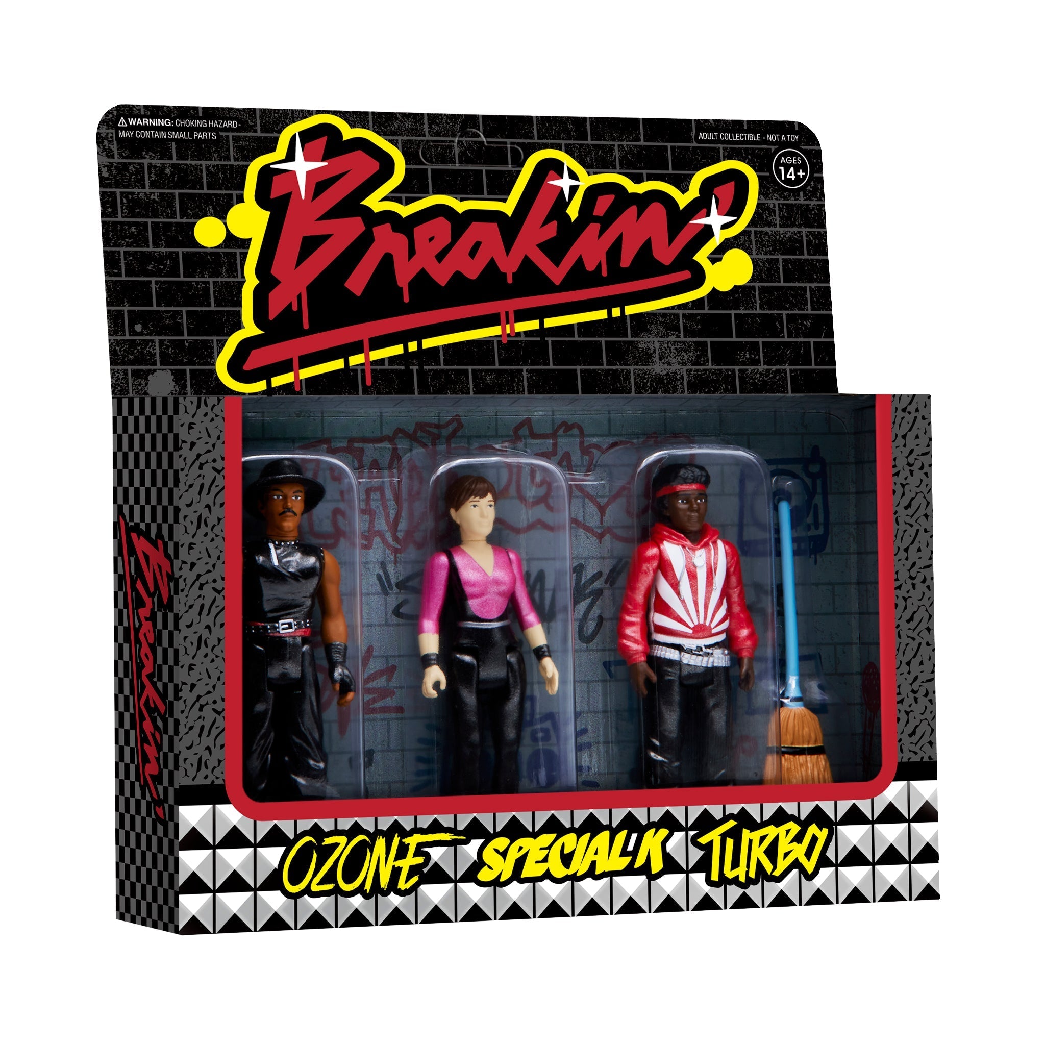 BREAKIN' REACTION FIGURES 'OZONE, SPECIAL K, TURBO 3 PACK (METALLIC)
