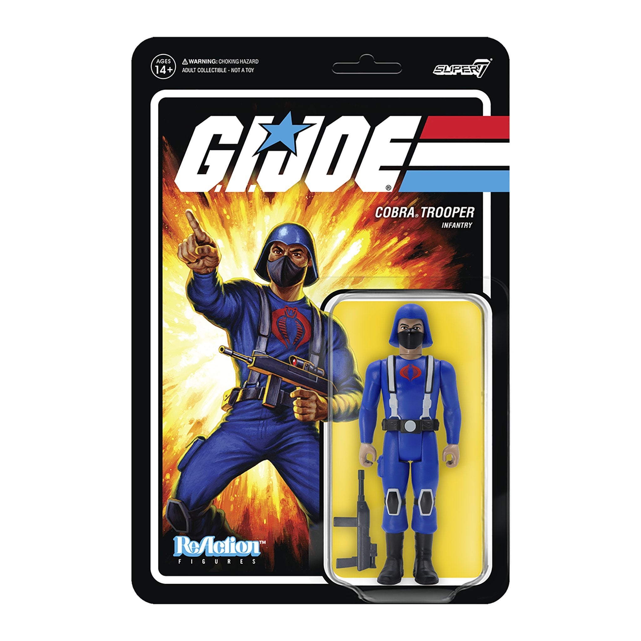 GI JOE REACTION FIGURE - WAVE 1 COBRA TROOPER H-BACK (TAN)