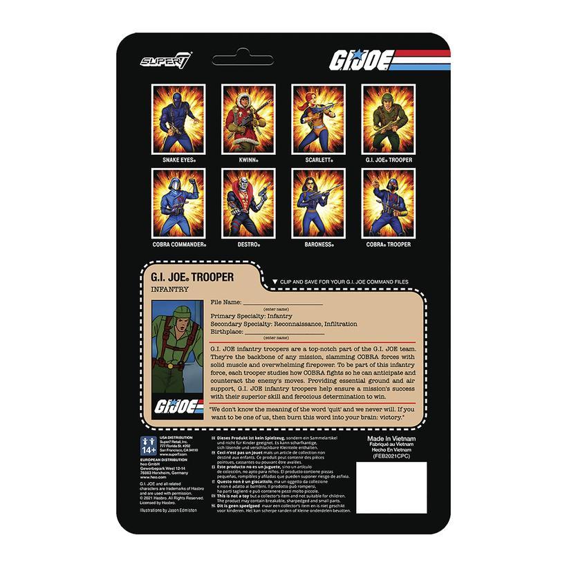 GI JOE REACTION FIGURE - WAVE 1 GREENSHIRT (TAN)