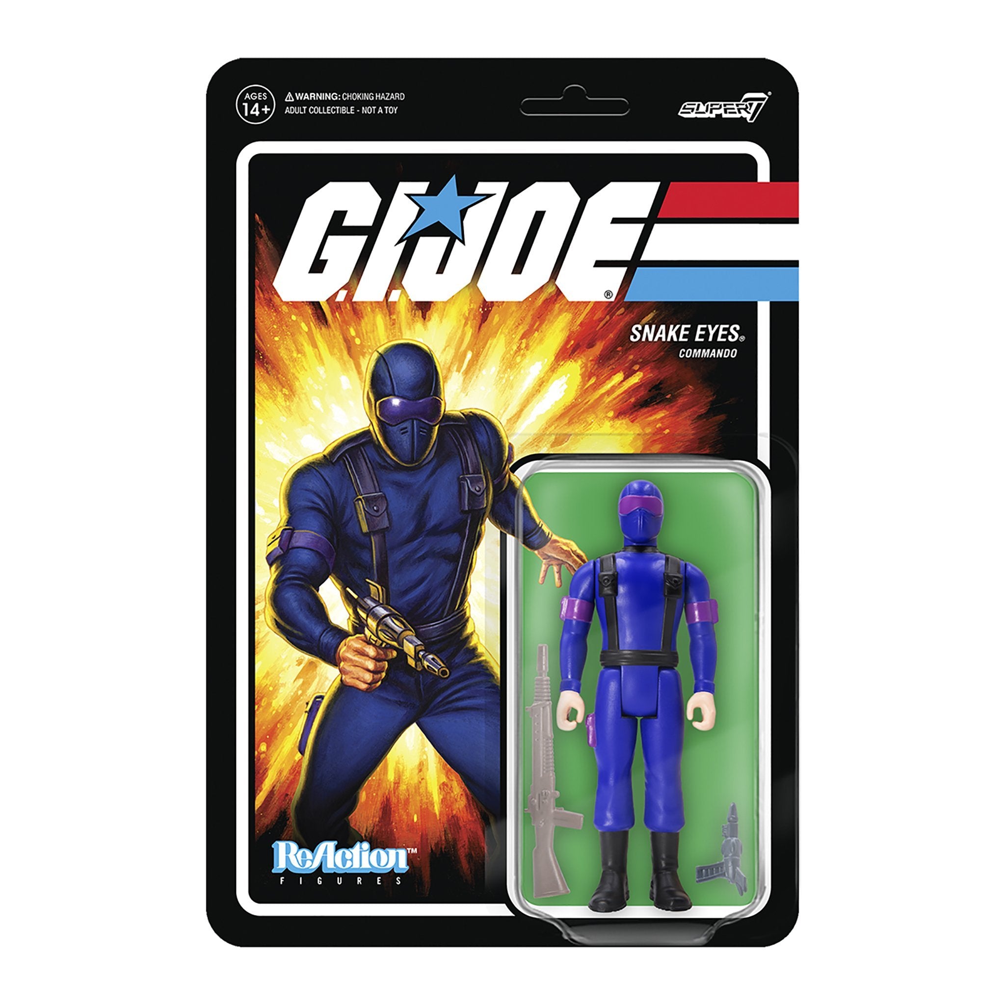 GI JOE REACTION FIGURE - WAVE 1 SNAKE EYES
