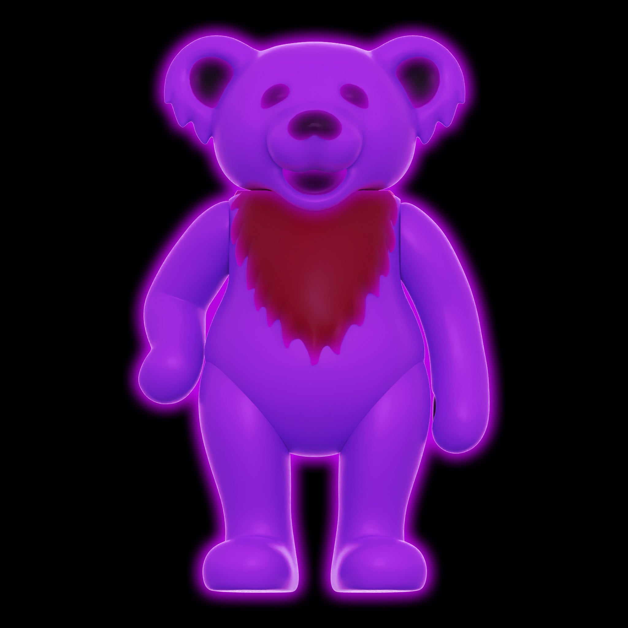SUPER7 REACTION GRATEFUL DEAD W3 DANCING BEARS HAIGHT PURPLE (GLOW IN THE DARK)