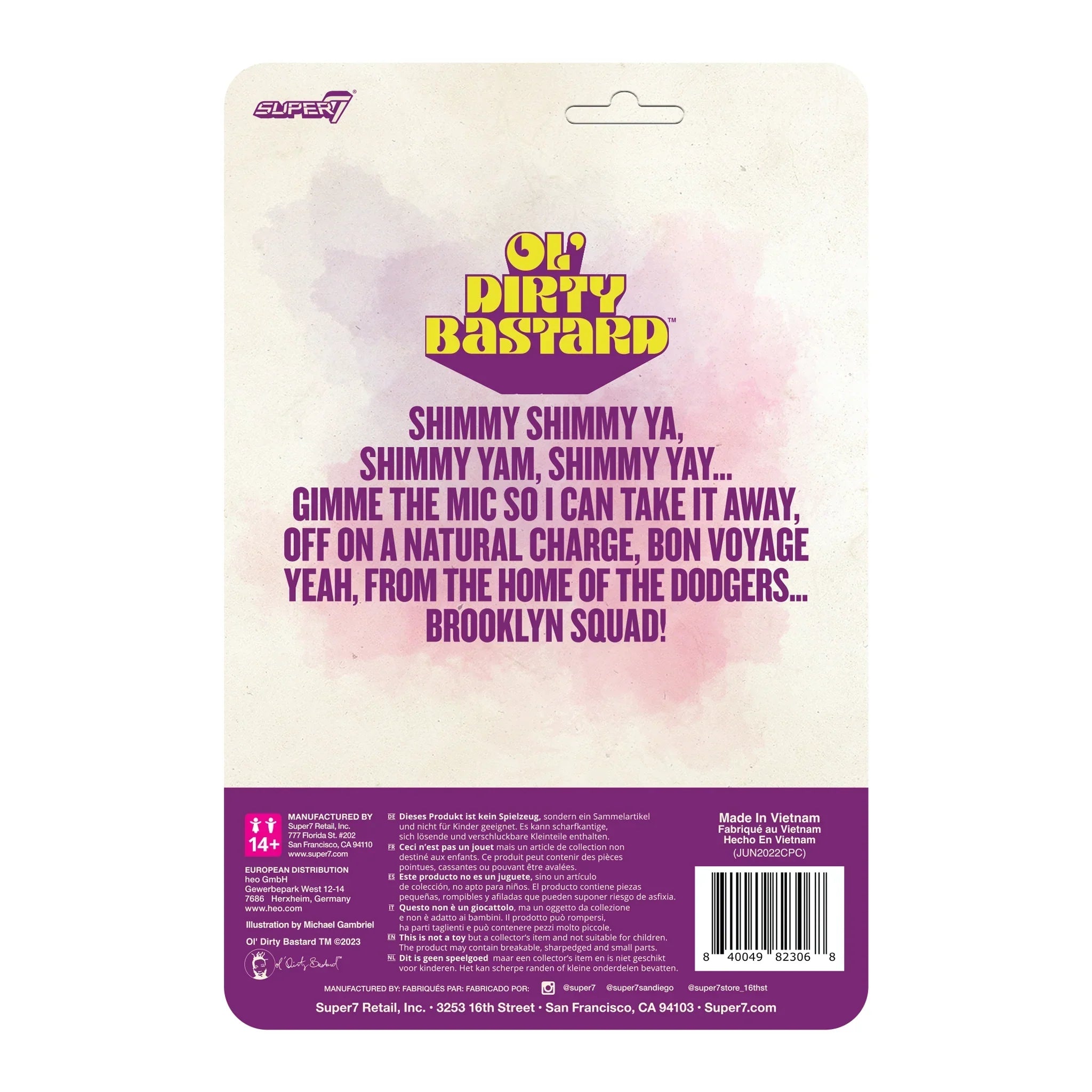 OL' DIRTY BASTARD 'SHIMMY SHIMMY YA' REACTION FIGURE WAVE 3