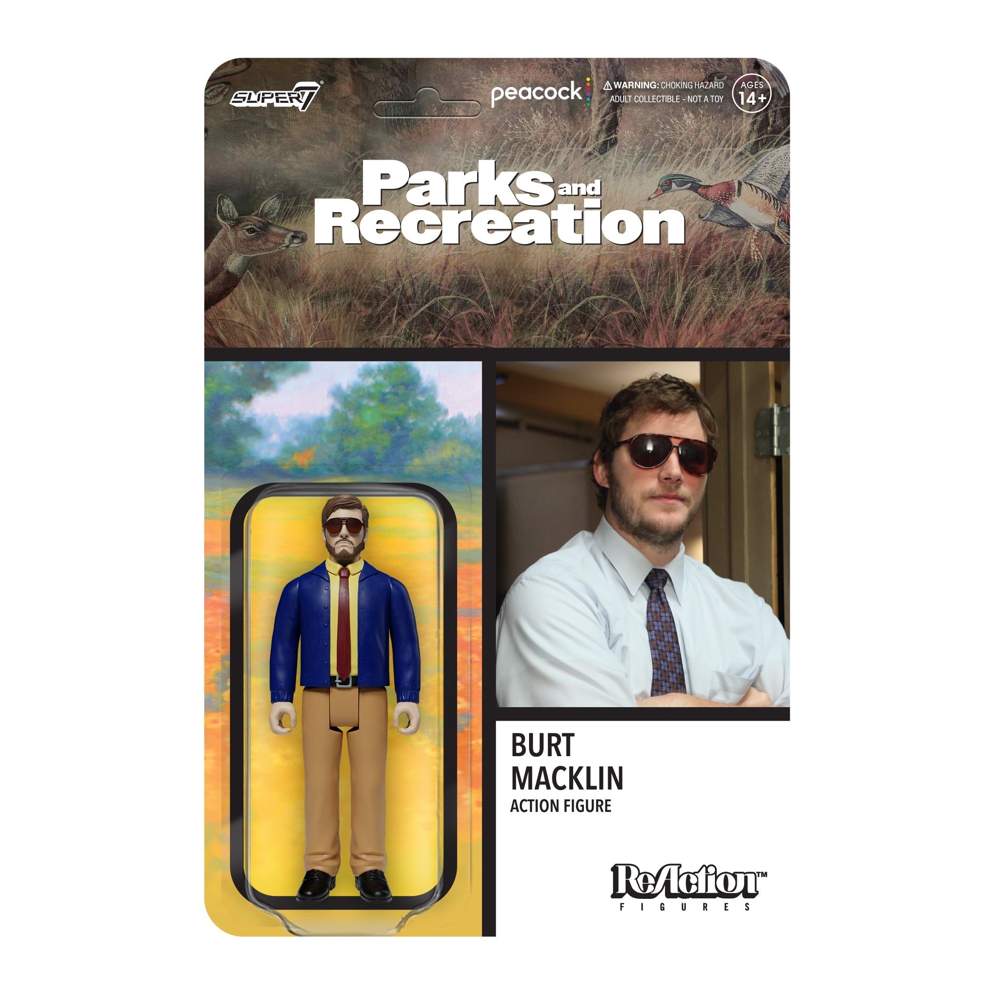 PARKS AND RECREATION REACTION WAVE 1 - ANDY DWYER (SPECIAL AGENT BURT MACKLIN) ACTION FIGURE