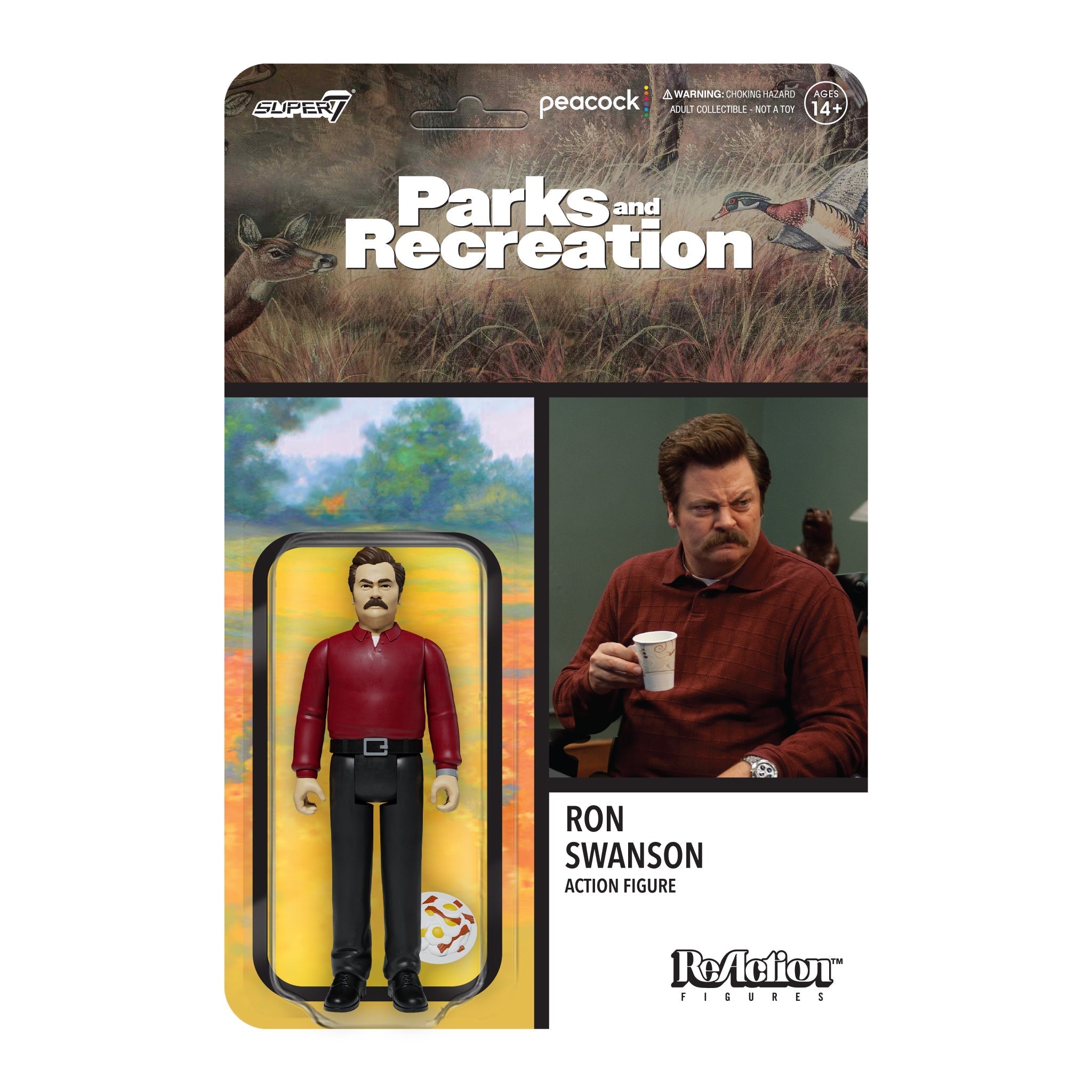 PARKS AND RECREATION REACTION WAVE 1 - RON SWANSON ACTION FIGURE