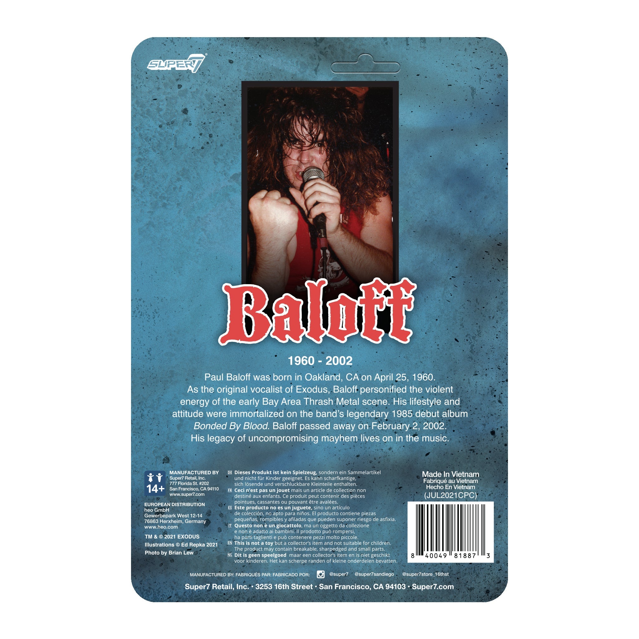 EXODUS PAUL BALOFF REACTION ACTION FIGURE