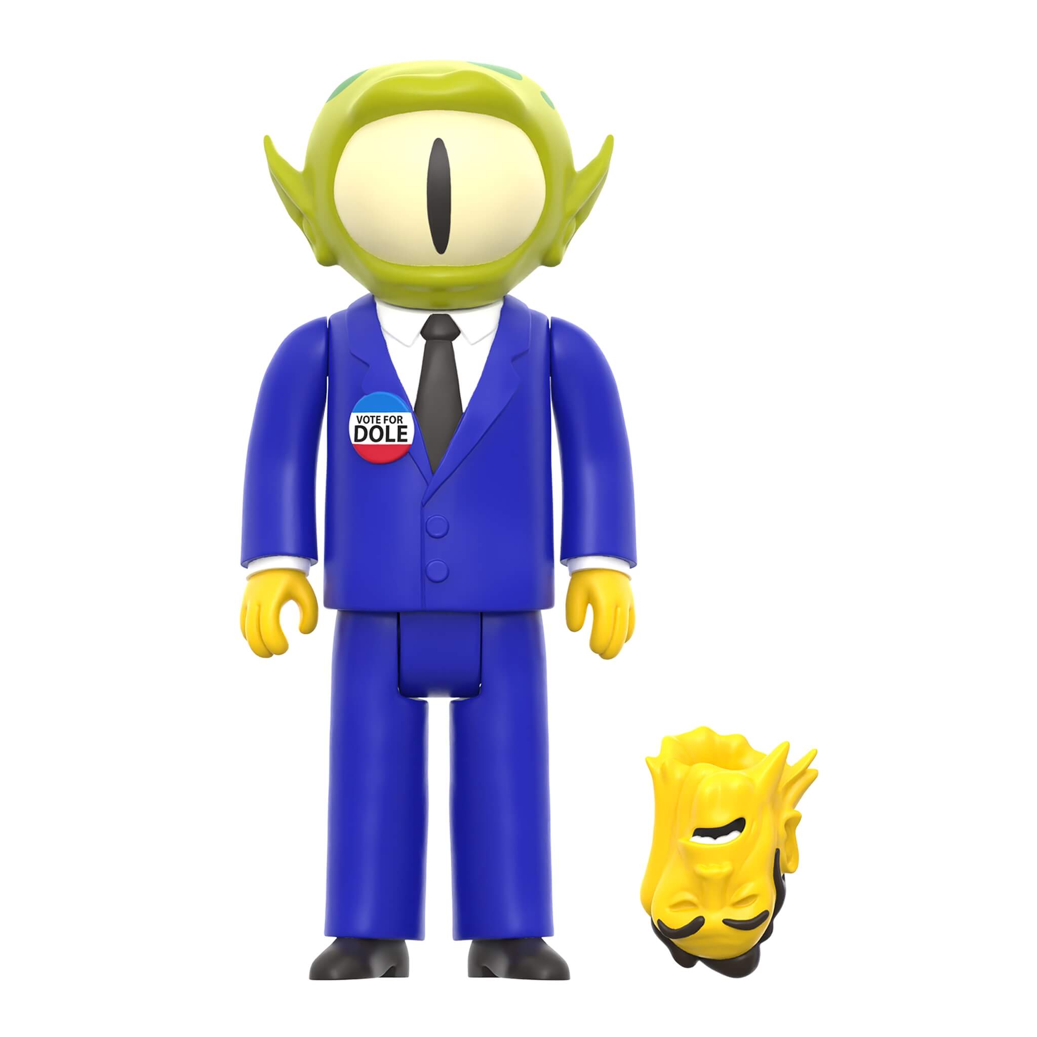 THE SIMPSONS REACTION WAVE 3 'TREEHOUSE OF HORROR - ALIEN PRESIDENT' FIGURE